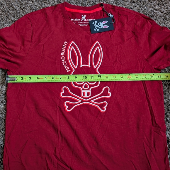 NWT Psycho Bunny Dark Red Pima Cotton Logo Shirt Men's S 4 - Picture 5 of 9